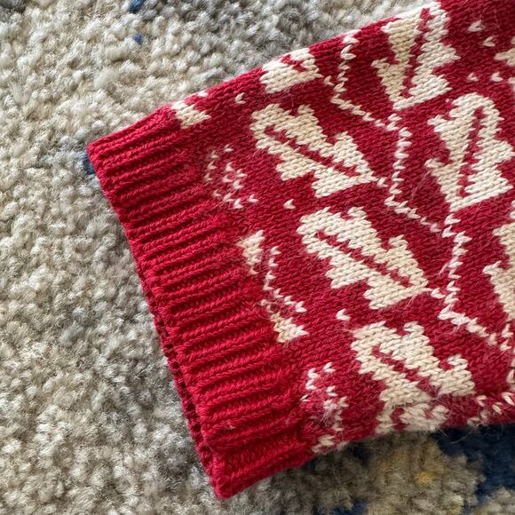 Croft Barrow Fair Isle Christmas Sweater Reindeer Size XL Silk Silver Clasp - Picture 10 of 11